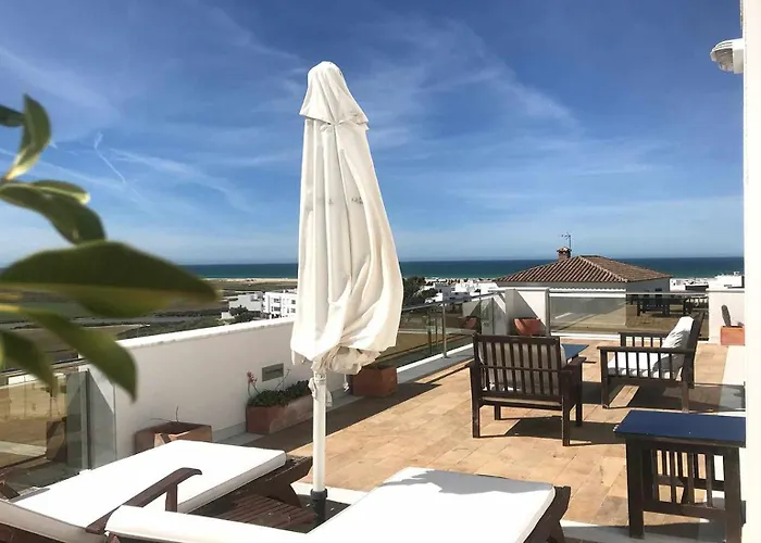 Marina 1. Atico De Lujo. Vistas Al Mar. Piscina. Conil De La Frontera